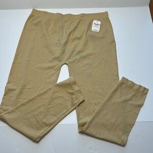 Angelina Women's Plus Size Leggings Seamless Gold Stretch Solid Yoga Pan…